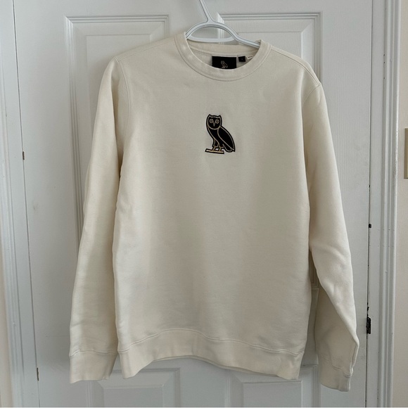 OVO Classic Sweatshirt in Sand/off-white - Picture 1 of 7